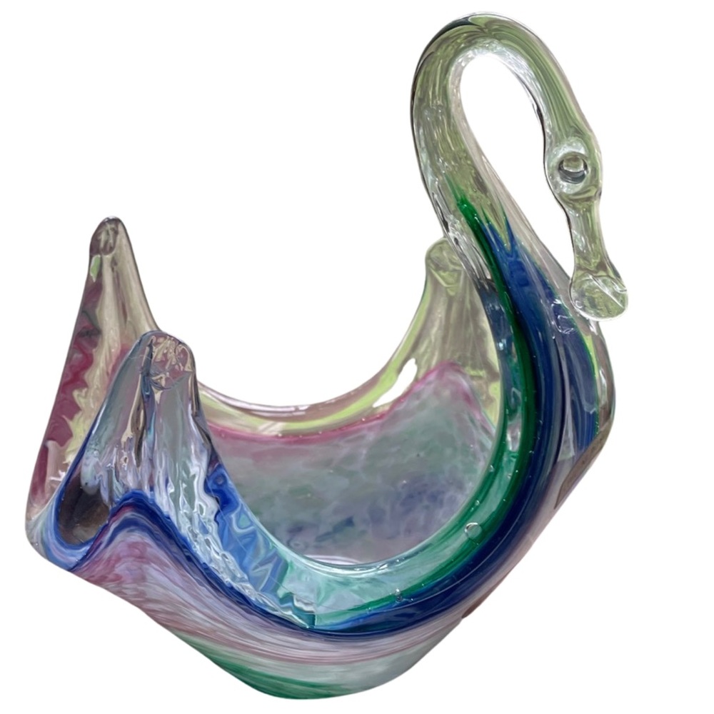 Murano Swan Candy Dish (with Stickers)